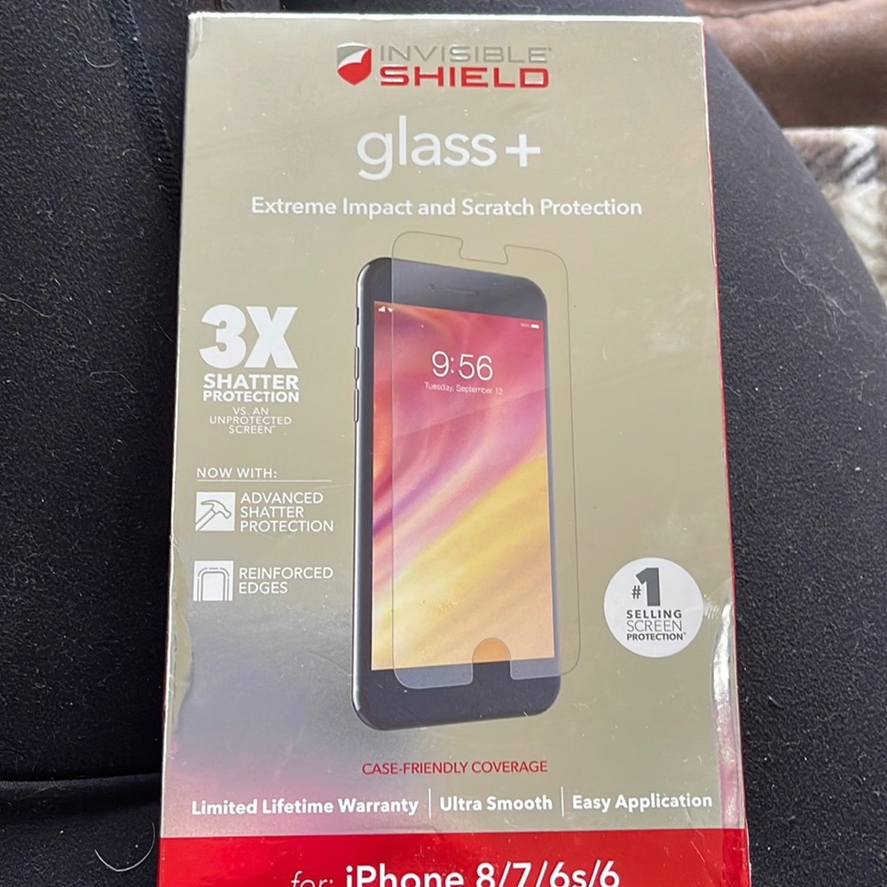 New in box unopened invisible glass shield iPhone 8/7/6s/6